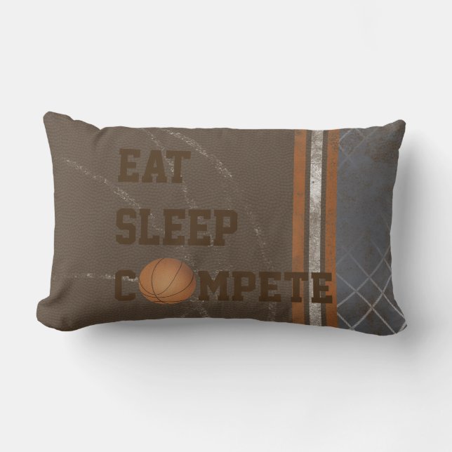 Coma el sueño compiten almohada del baloncesto (Anverso)