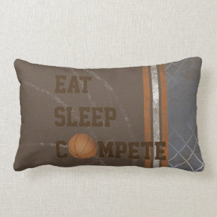 Coma el sueño compiten almohada del baloncesto