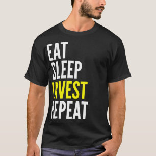 Coma el sueño invierten la camiseta divertida de