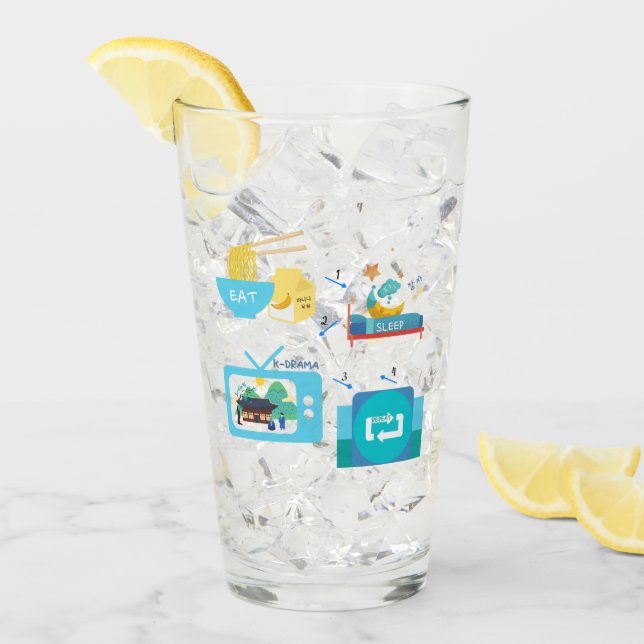 Coma el sueño K-Drama y repite (Personalízalo) (Anverso (hielo))