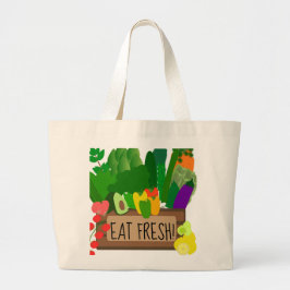 Coma la bolsa de asas enorme fresca