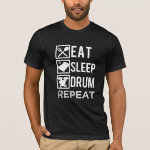 Coma la camisa para hombre del batería divertido