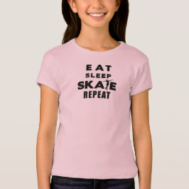 Coma la camiseta de la repetición del patín del
