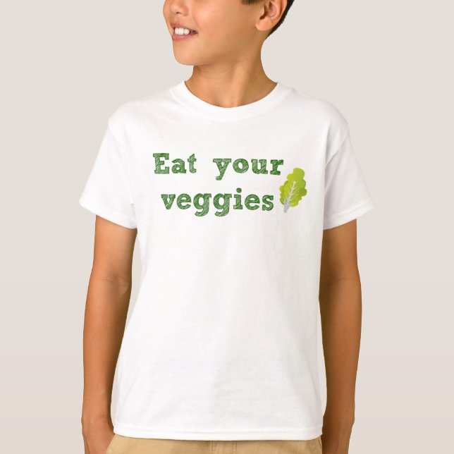 Coma la camiseta de tu hijo de verduras (Anverso)