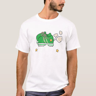 Coma la camiseta del niño del negro del polvo de