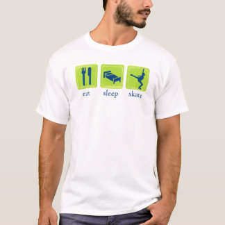 Coma la camiseta del patinaje de hielo del patín
