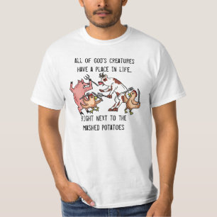 Coma la camiseta del valor del humor de los