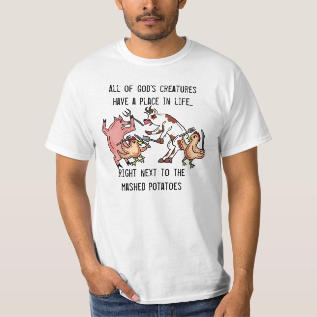 Coma la camiseta del valor del humor de los (Anverso)