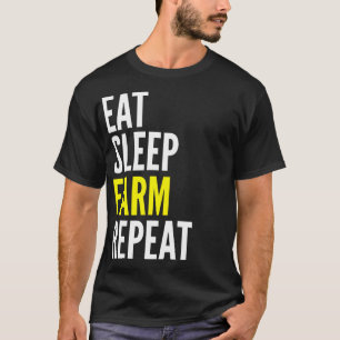 Coma la camiseta divertida de la repetición de la