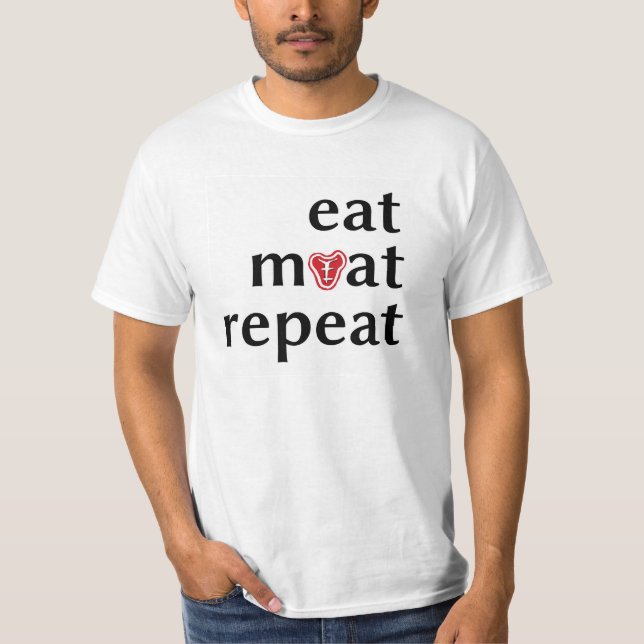 Coma la camiseta divertida vegetariana anti de la (Anverso)