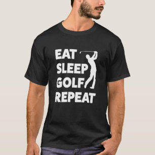 Coma la camiseta Golfing divertida de la camisa de