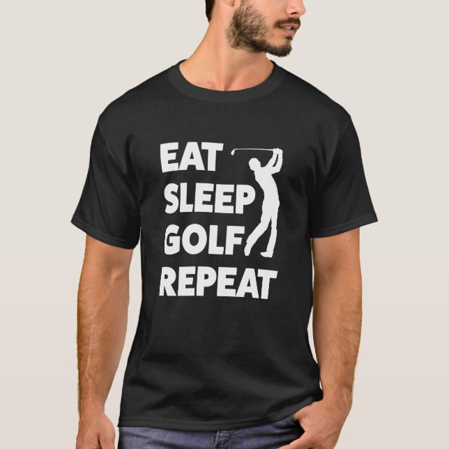 Coma la camiseta Golfing divertida de la camisa de (Anverso)