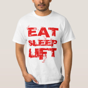 COMA la camiseta ROJA del valor de la ELEVACIÓN