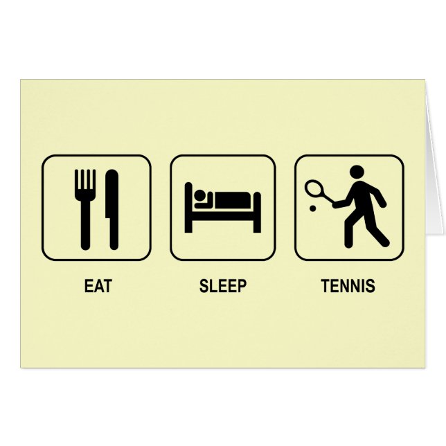 Coma la tarjeta del tenis del sueño (Anverso (Horizontal))