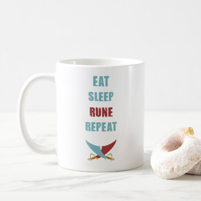 Coma la taza de café de Runescape del sueño (Con donut)