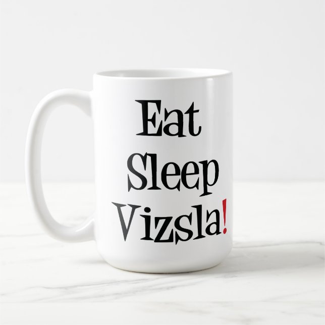 Coma la taza de Vizsla del sueño (Izquierda)