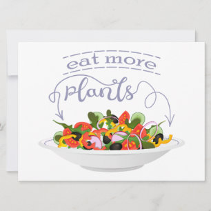 Coma más plantas con letras de motivación de ensal