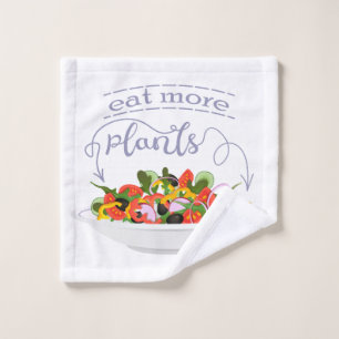 Coma más plantas con letras de motivación de ensal