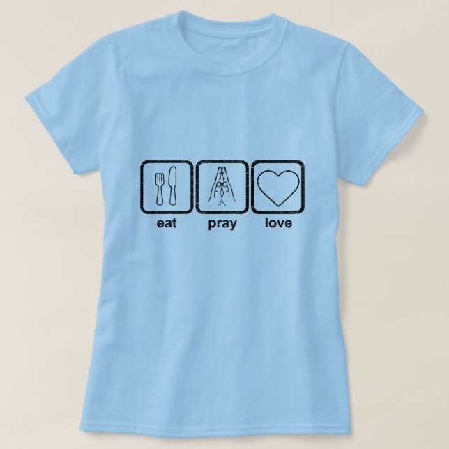 Coma ruegan la camiseta del amor (Diseño del anverso)