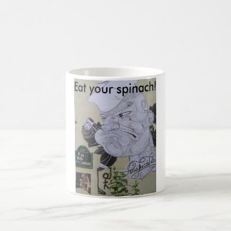 Coma su taza de Popeye de la espinaca (café)