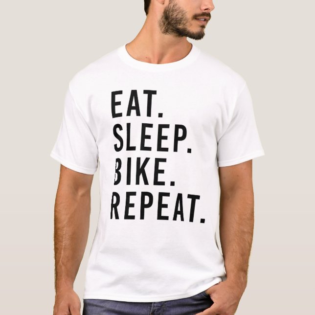 COMA. SUEÑO. BICI. REPETICIÓN. Camiseta del paseo (Anverso)