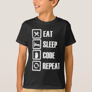 Coma - sueño - el código - repita la camiseta