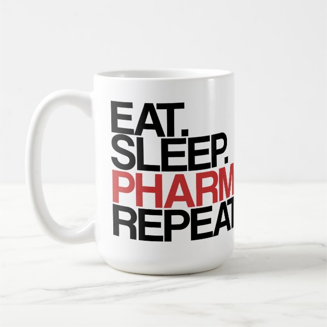 Coma. Sueño. Farmacia. Repetición. Taza (Izquierda)