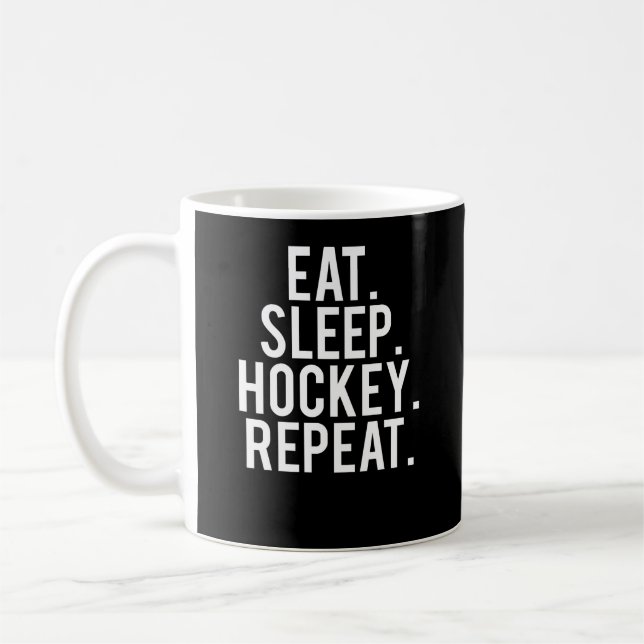 Coma. Sueño. Hockey. Repetición. Taza de café (Izquierda)