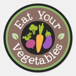 Coma tus verduras pegatina de arte de palabras div