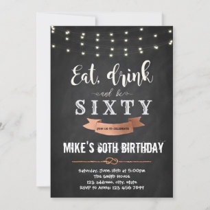 Coma una bebida y haz una invitación para cumplir 