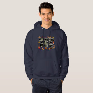 Coma y lance la sudadera con capucha lanzamiento