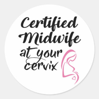 Comadrona Certificada En Su Pegatina De Cervix