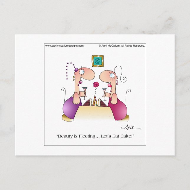 ¡COMAMOS EL PASTEL! Postal de April McCallum (Anverso)