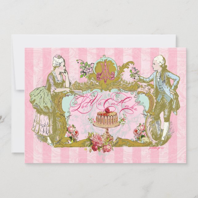 Comamos invitaciones para la fiesta del pastel (Anverso)