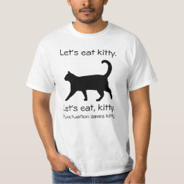 Comamos la graciosa camiseta de gato Kitty