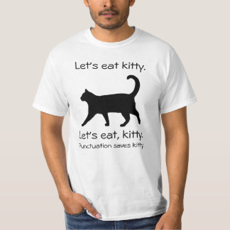 Comamos la graciosa camiseta de gato Kitty