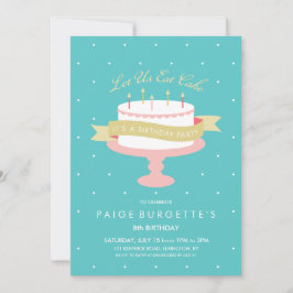 Comamos La Invitación De Cumpleaños De Pastel