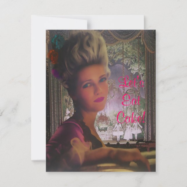 Comamos la tarta Marie Antoinette ~ Invitaciones (Anverso)