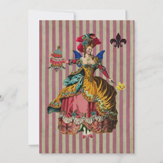 Comamos pastel ~ Invitación / RSVP 5.25x5.25 (Anverso)