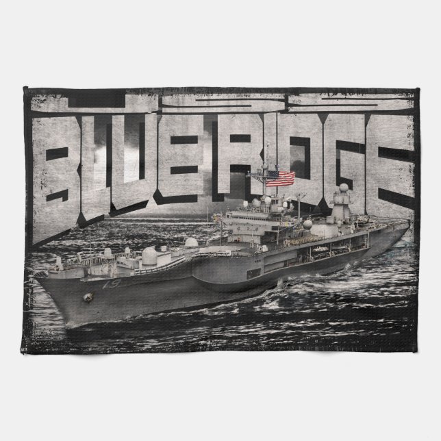 Comandancia de la nave Blue Ridge Kitchen Toallas (Horizontal)