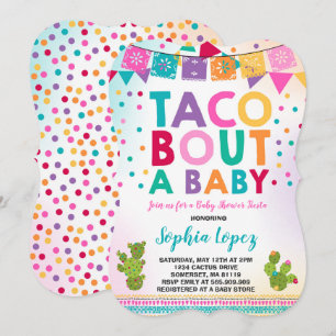 Combate del Taco de la invitación de Baby Shower