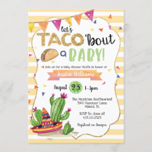 Combate del Taco 'una invitación de Baby Shower