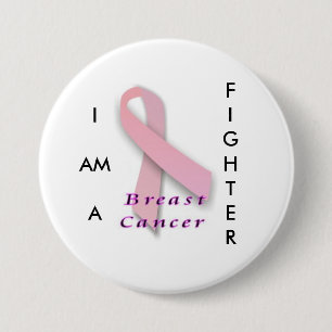 Combatiente del cáncer de pecho - botón