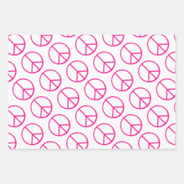 Combinación de papel de regalo con signo de paz en