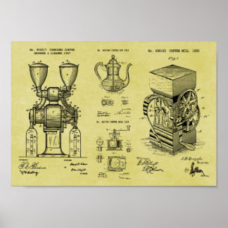 Combinación de Poster de impresión de patente de c