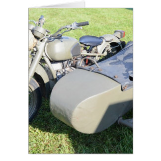 Combinación militar de la motocicleta del vintage