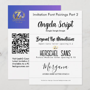 Combinaciones de fuentes para invitaciones Parte 2