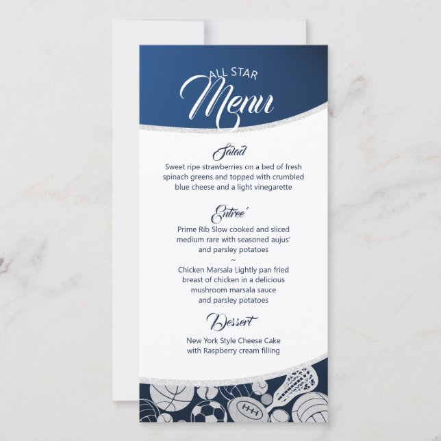 Combo deportivo All Star Menu Blue (Anverso)