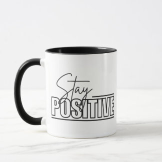 Combo Mug de Stay Positive - Copa Coffee Quote
