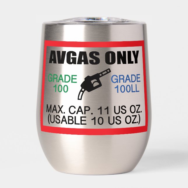 combustible AVGAS / 100LL solamente (Frente)